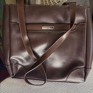 Brown Leather purse with multiple pockets